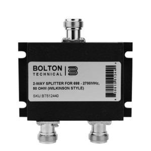 Bolton Technical BT512440 2-Way Splitter, 689-2700 MHz Wilkinson Style, 50 Ohm, N-female